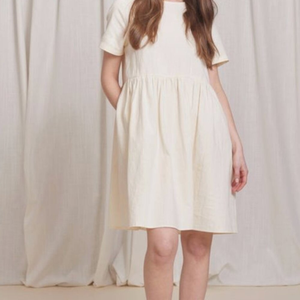 Tradlands Nico Dress Crinkle Cotton - XL - Cream